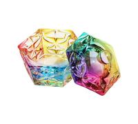 Heart Shaped Crystal Cup Acrylic Liquids Powder Glass Dappen Dish With Lid Crystal Bowl For Salon And Home