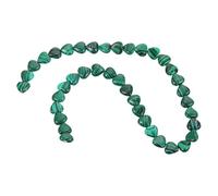 Heart Shaped Crystal Loose Beads for Jewellery Making Green | Large Holes, Easy Threading, Handmade Bracelet Creation, Decorative Design, Suitable for DIY Craft Projects