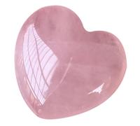 Heart Shaped Crystal Palm Stone Pink Artificial Crystal Decor | Smooth Texture, 15x15x10mm Size, Home Decor Piece, Suitable for Necklace Making and Table Display