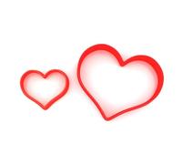 Heart Shaped Cutters | Plastic Cutter for Baking, Fondant, Clay, Pastry, Icing, Jewellery (3CM + 5CM) v2