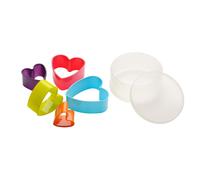 Heart Shaped Cutters - Set of 5, Multi-Coloured