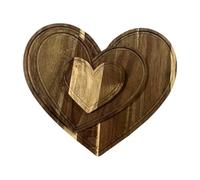 Heart Shaped Cutting Board Wood Breadboard Cheese Platter Cooked Food for Meat and Vegetables Valentine's Day Stone Cookie Sheet with Edges (Beige, 40X34X1.5CM)