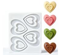 Heart-Shaped Double-Hole Silicone Chocolate Mold - Valentine's Day Themed DIY Baking Mold, Suitable for Chocolate, Ice Cubes, Candy, Handmade Soap