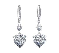 Heart Shaped Earhook For Women European And American Fashion 4 Heart Small Earrings for Women Pack (White, One Size)