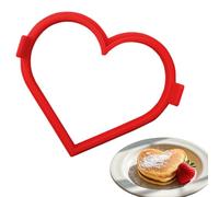 Heart Shaped Egg Ring, Silicone Pancake Mould, Non-Stick Silicone Fried Egg Mould, Heart Baking Mold for Fried Eggs Sandwiches Omelets Muffins and Breakfast Cooking