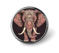 Heart Shaped Elephant Button Pin,Design Your Own Personalized Pin Back Button Badges Exquisite Round Badge Travel Brooch Metal Decorative Pins for Hat Clothes Backpack