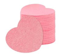 Heart-Shaped Face Sponges, 20 Pieces Compressed Facial Cleansing Sponges, Make-Up Removal and Application Sponge for Smooth Skin