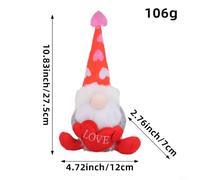 Heart-Shaped Faceless Plush Toy Red Cotton Valentine’s Day Decorations | Crafted from cloth cotton for a touch suits beds couches desks or offices adorable decorative style