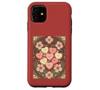 Heart Shaped Favors and Flowers Art Nouveau Case for iPhone 11