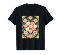 Heart Shaped Favors and Flowers Art Nouveau T-Shirt