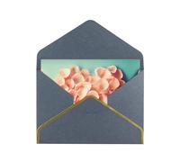 Heart Shaped Floral Petals Blank Cards With Envelopes,Greetings Single Cards With Envelopes,Send To A Close Friend