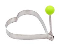 Heart Shaped Fried Egg Ring Pancake Mould Stainless Steel - Love Heart Egg Shaper with Cool Touch Handle for Valentines Breakfast Romantic Cooking Pancakes Eggs Crumpets