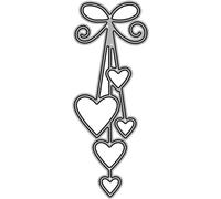 Heart-Shaped Gift Die Cuts Stencil, Metal Template Moulds Cutting Dies Cut Stencils for DIY Scrapbooking Photo Album Decorative Embossing Paper Dies for Card Making Templated (ZC295)