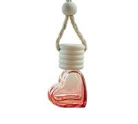 Heart Shaped Glass Diffuser - Car Perfume Bottle, Aromatherapy Ornament, 6 ml, Empty Perfume Holder | Interior Perfume Enhancement, Decorative Tool For The A