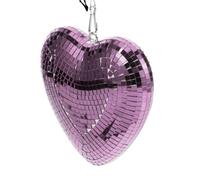 Heart Shaped Glass Disco Ball Hanging Decoration Elegant Romantic Valentine Party Pendant Reflective Balls