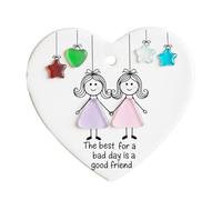 Heart-Shaped Glass Friendship Decor,Timeless Friendship Heart Keepsake,A Keepsake H-eart Everlasting Shaped F-riendsh