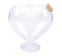 Heart Shaped glass storage jars with Cork Stoppers - sweet jars for candy buffet - small glass with lids for boyfriend, girlfriend, sweet