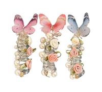 Heart Shaped Hair Ties - Acrylic Cloth | 3 Pack Spiral Elastic Telephone Cord Hair Ties Decorative Telephone Cable Scrunchies | Cute No Damage Hairs Accessories For Women Girls Daily Hairstyling Part