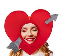 Heart Shaped Hat Funny Valentine's Day Headband Arrow Print Party Prop Soft Composite Costume Accessories Photo Props for Parties, Themed Celebrations, Cosy Cartoon Cupid Pfe