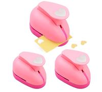 Heart Shaped Hole Punch Set - Pack Pink Craft Punches Small Medium Large | Cute Card Making Scrapbooking Tool | Crafters Kids Adults, Valentine Birthday Gift Project