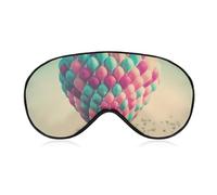 Heart Shaped Hot Air Balloon Eye Mask, Side Sleeping Mask Light Blindfold Sleeping Mask Nose Pad and Elastic Band for Children Women and Men