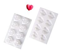 Heart Shaped Jelly Mold，Reusable Non-Stick Easy Release 3D Diamond Heart Shaped Love Silicone Mold Tray for Mousse Cake Baking, Chocolate, French Dessert, Jello, Pastry, Brownie, Ice Cube(1PCS)