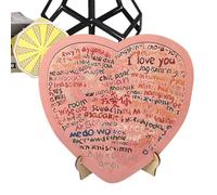 Heart-Shaped Jigsaw Puzzle - 100 Languages Wooden Colorful Puzzle, Decorative Tabletop Game, Pieces With | Valentine's Day Activity For Home Window Porch Party Festival