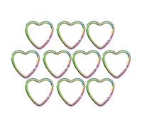 Heart Shaped Key Rings 10PCS | High Hardness Iron Material Oxidation Protection | Keychain for Backpacks/Luggage/Jewelry DIY | 25mm Sturdy Connector Rings