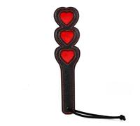 Heart-Shaped Leather Whip Beat Spanking Paddle Slave Spanker BDSM Fetish Couples Cosplay Game Sm Flirting Fetish Sex Toys Black One Size