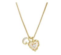 Heart Shaped Letters Micro Pave Chain Necklace, 18K Gold Plated Initial Pendant Personalized A-Z 26 Alphabet Charm Choker Necklaces Heart Inlaid Jewelry Gifts for Women (G)