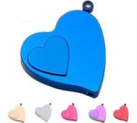 Heart Shaped Lighter, Love Lighters, 100 Languages 'I Love You' Micro Projection, Cool Electronic Lighter, Gas Refillable and Rechargeable(Blue)