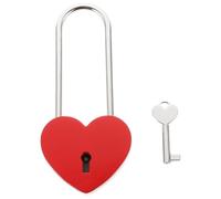Heart Shaped Love Padlock for Diary and Cabinet Storage, Red