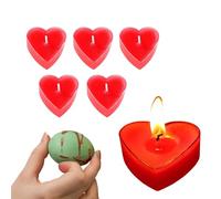 Heart-Shaped Low Temperature Massage Candles Red Set of 5 Romantic Wax Play Candles for Relaxation Date Night Gift Lovers Couple Wedding Adult Game Erotic Toy Safe on Skin Sex Stimulator Drip Candle