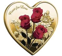Heart Shaped Metal Coin Collectible Commemorative Coin Romantic Memorial Coin for Anniversary Valentine's Day Gift
