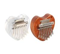 Heart Shaped Mini Thumb Piano - 8 Key Portable Musical Instrument | Ideal Great for Children, Adults, Beginners, Music Lovers & Players