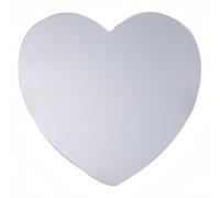 Heart Shaped Mirror for Wall Decoration by Autohesion, Suitable for Living Room, Bedroom, and Bathrooms, Clear Acrylic and Glass Mirror (40CM)