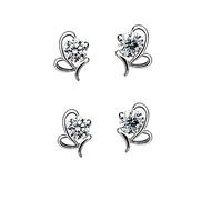 Heart-shaped Mother Crystal Gift 2PCS Birthstone A Boutique Earrings for Women