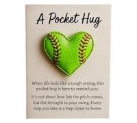 Heart Shaped Motivational Softball - Inspirational Gift for Athletes | Quote Printed Encouraging Ball, for Friends Family Boyfriend Girlfriend Adults Coworkers Easter Valentine
