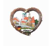 Heart Shaped Munich Germany Fridge Magnet Souvenir Gift Magnetic Sticker Collection