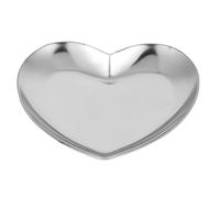 Heart Shaped Nail Art Palette Stainless Steel DIY Makeup Painting Color Mixing Tray Large Size for Nail Artists Beginners Professionals and Nail Salons (Silver)