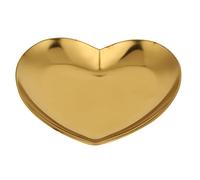 Heart Shaped Nail Art Palette Stainless Steel DIY Makeup Painting Color Mixing Tray Large Size for Nail Artists Beginners Professionals and Nail Salons (Gold)