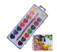 Heart Shaped Paint Set - Early Learning Art Set | Paint Śet - Heart-Shaped Watercolor With Paintbrushes, Ideal For Preschool Children, Classroom Party Art Supplies, And Valentine's Day