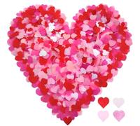Heart Shaped Paper Biodegradable Confetti 10000pcs, 4 Colours White Pink Rose Red for Valentine's Day, Wedding Birthday Party Balloon Decoration