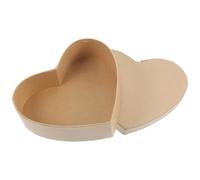 Heart Shaped Paper Box with Lid, Vintage Gift Presentation | Kraft Paper Mache Finish, Smooth Surface, Beige Brown Tones, for Handmade Soaps, Books and Display