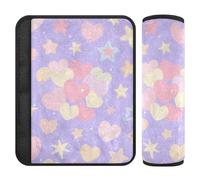 Heart Shaped Pastel Color car Shoulder Strap pad,Release Stress to Your Neck and Shoulders,seat Belts Covers for SUV Auto Van Protector para cinturón de carro 2 Pack