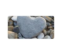 Heart Shaped Pebbles Desk Pad Protector Large Waterproof Desk Mat Blotter Non-Slip Rubber Base Multifunctional Mouse Keyboard Gaming Pad Big Computer Mat for Home Office