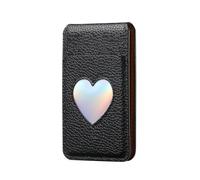 Heart Shaped Phone Card Holder With Defense Build In Glass Adhesive Phone Cards Case For Easy Access Strong PU Card Sleeve With