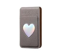 Heart Shaped Phone Card Holder With Defense Build In Glass Adhesive Phone Cards Case For Easy Access Strong PU Card Sleeve With