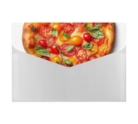 Heart Shaped Pizza File Folder, Plastic Accordion File Folders with 6 Pockets, Expanding File Organizer with Snap Closure, Portable Document Paper Organizer, Office Supplies Filing Folders