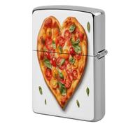 Heart Shaped Pizza Metal Lighter Case Sleeve Cover Holder